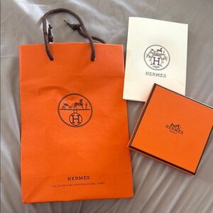 Hermès Orange Gift Bag and Box Set